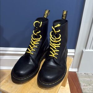 Black Dr Martins with Yellow Laces